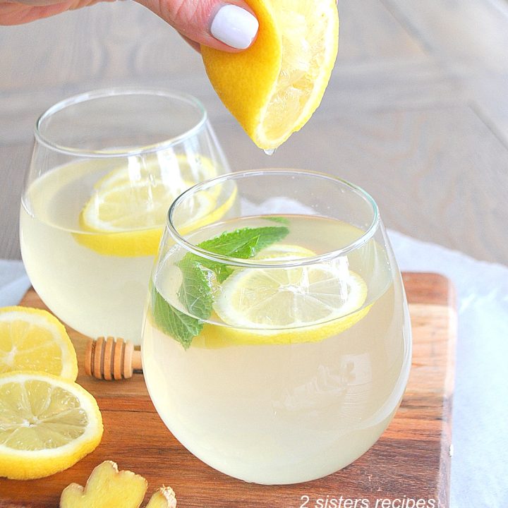 Lemon Ginger Honey Water by 2sistersrecipes.com