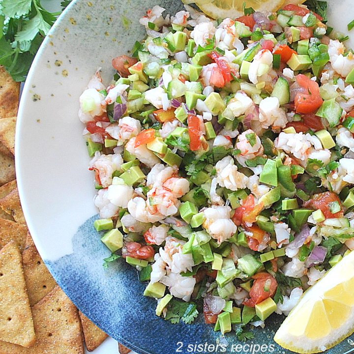 Shrimp Avocado Salsa Dip by 2sistersrecipes.com