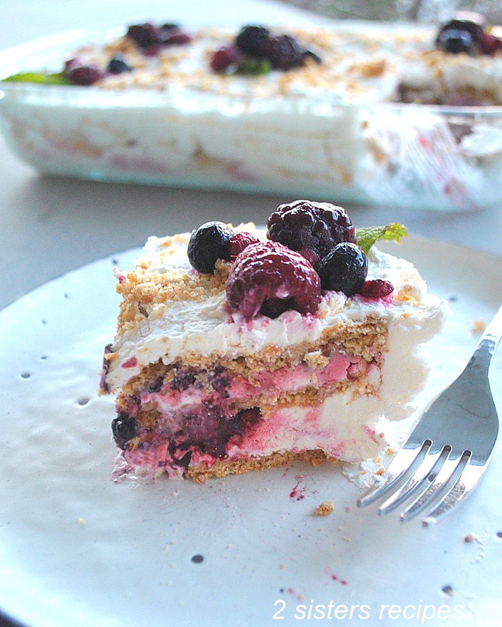 Mixed Berry IceBox Cake 2 Sisters Recipes by Anna and Liz