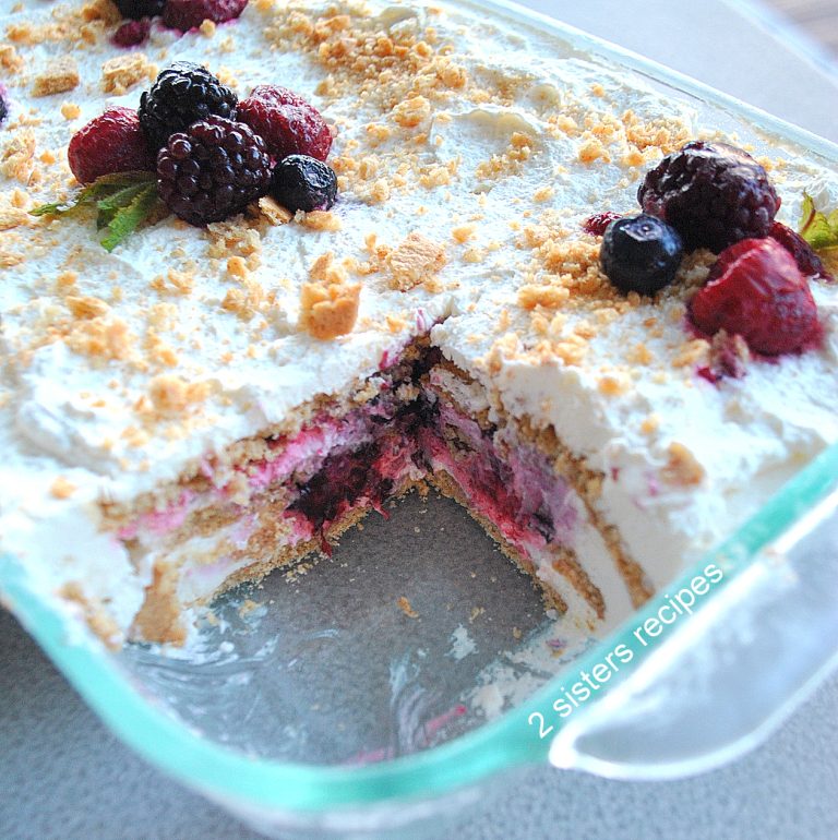 Mixed Berry IceBox Cake 2 Sisters Recipes by Anna and Liz