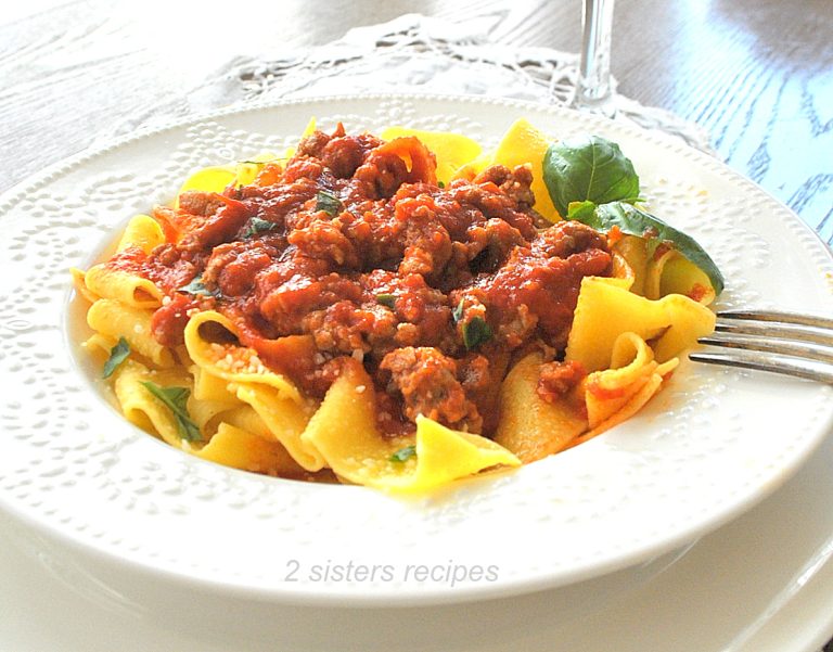 Sausage Ragu 2 Sisters Recipes by Anna and Liz