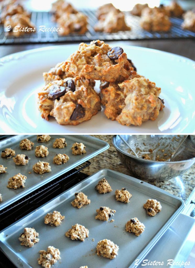 Apple-Oatmeal Cookies by 2sistersrecipes.com 