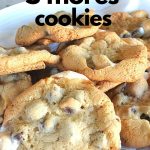 A white plate filled with S'more cookies.