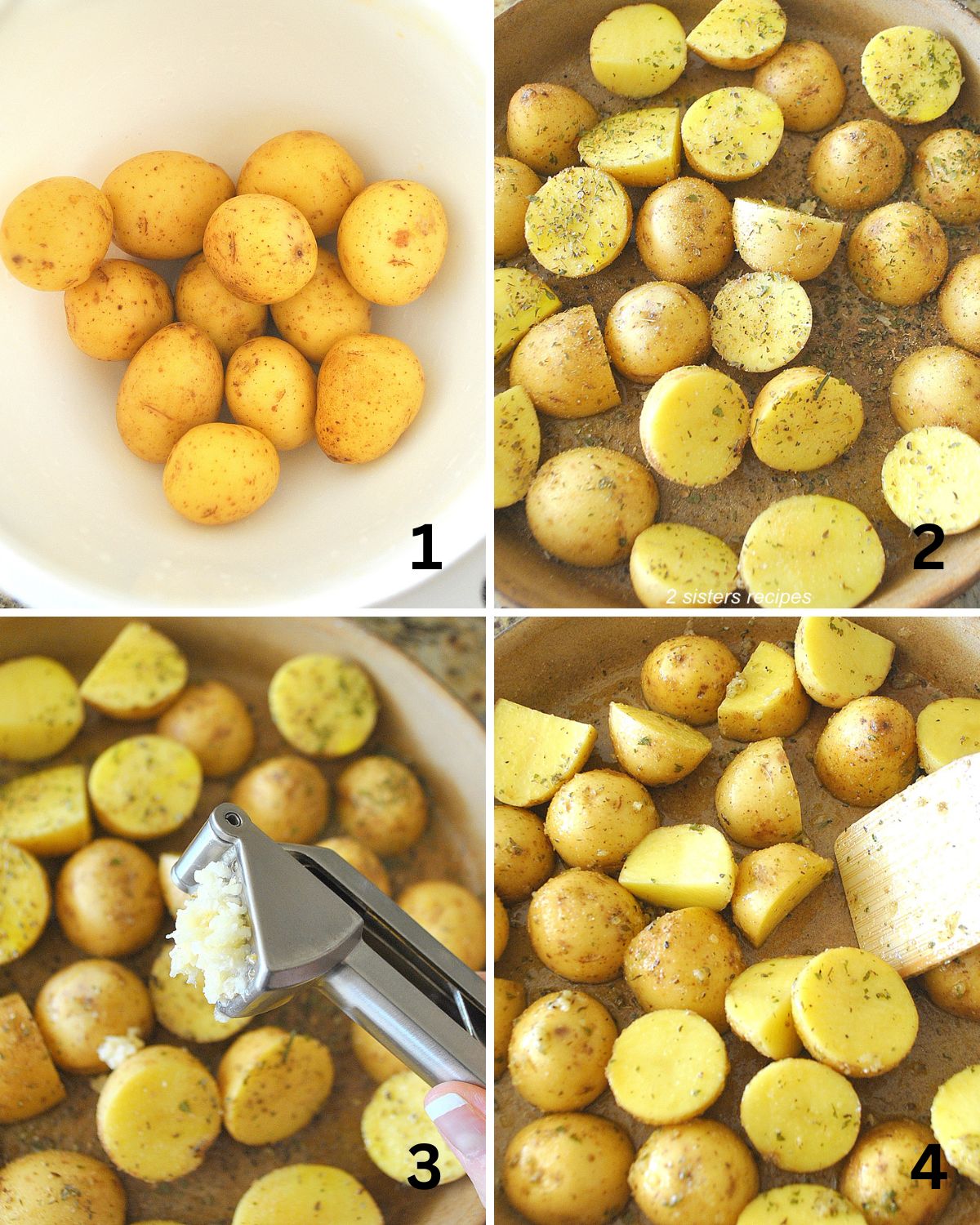 Roasted Lemon-Garlic Potatoes - 2 Sisters Recipes by Anna and Liz