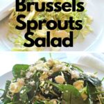 A white plate with a fresh greens salad, topped with crumbled goat cheese.