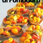 A charcuterie board with bruschetta al pomodoro!