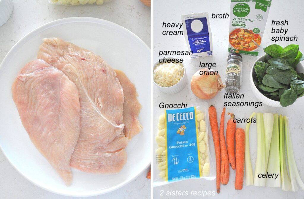 A plate with raw chicken, and ingredients laid on the counter.