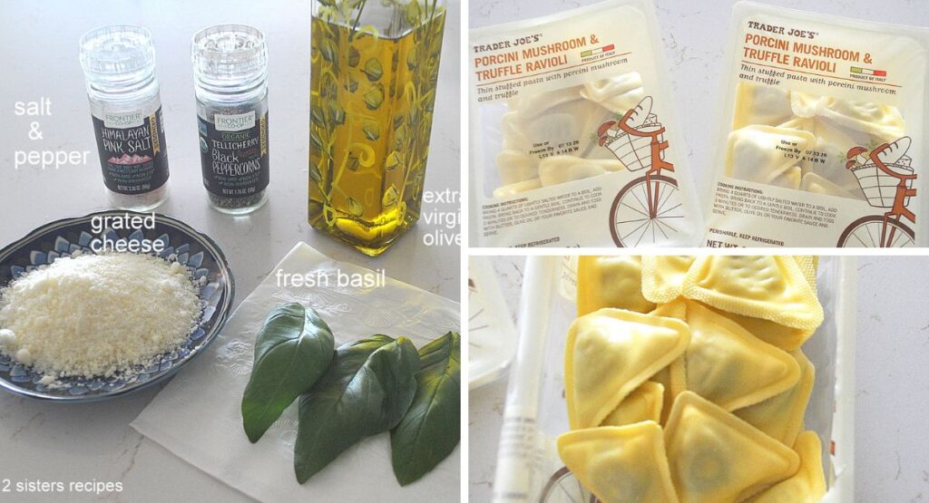 All the ingredients are placed on the counter.